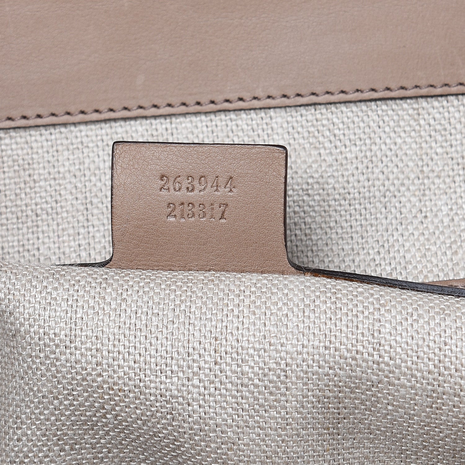 Gucci Calfskin Handmade Large Top Handle Bag Taupe 7 of 24