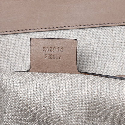 Gucci Calfskin Handmade Large Top Handle Bag Taupe 7 of 24