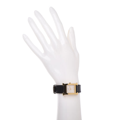 Hermes Stainless Steel Courchevel 21mm Heure H Hour Quartz Watch Noir 2 of 8