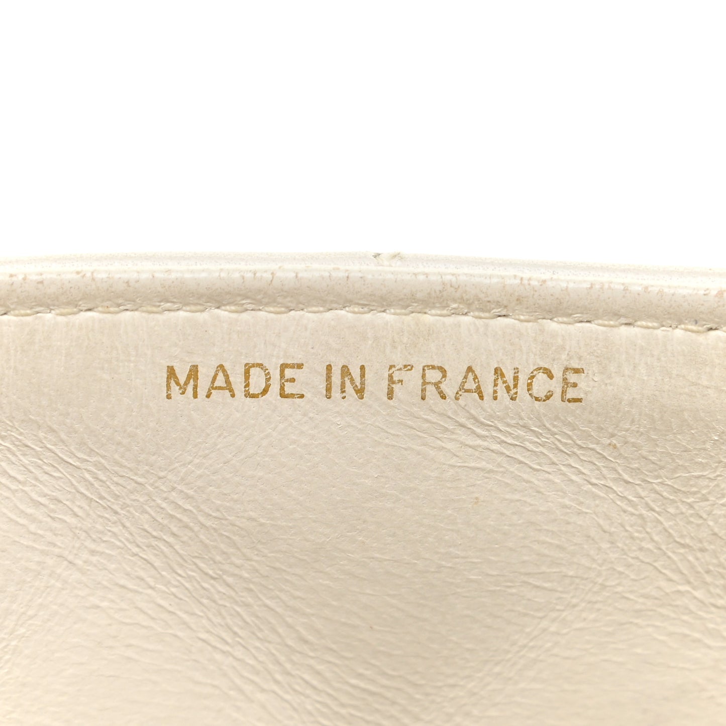 Lambskin Quilted Medium Single Flap White