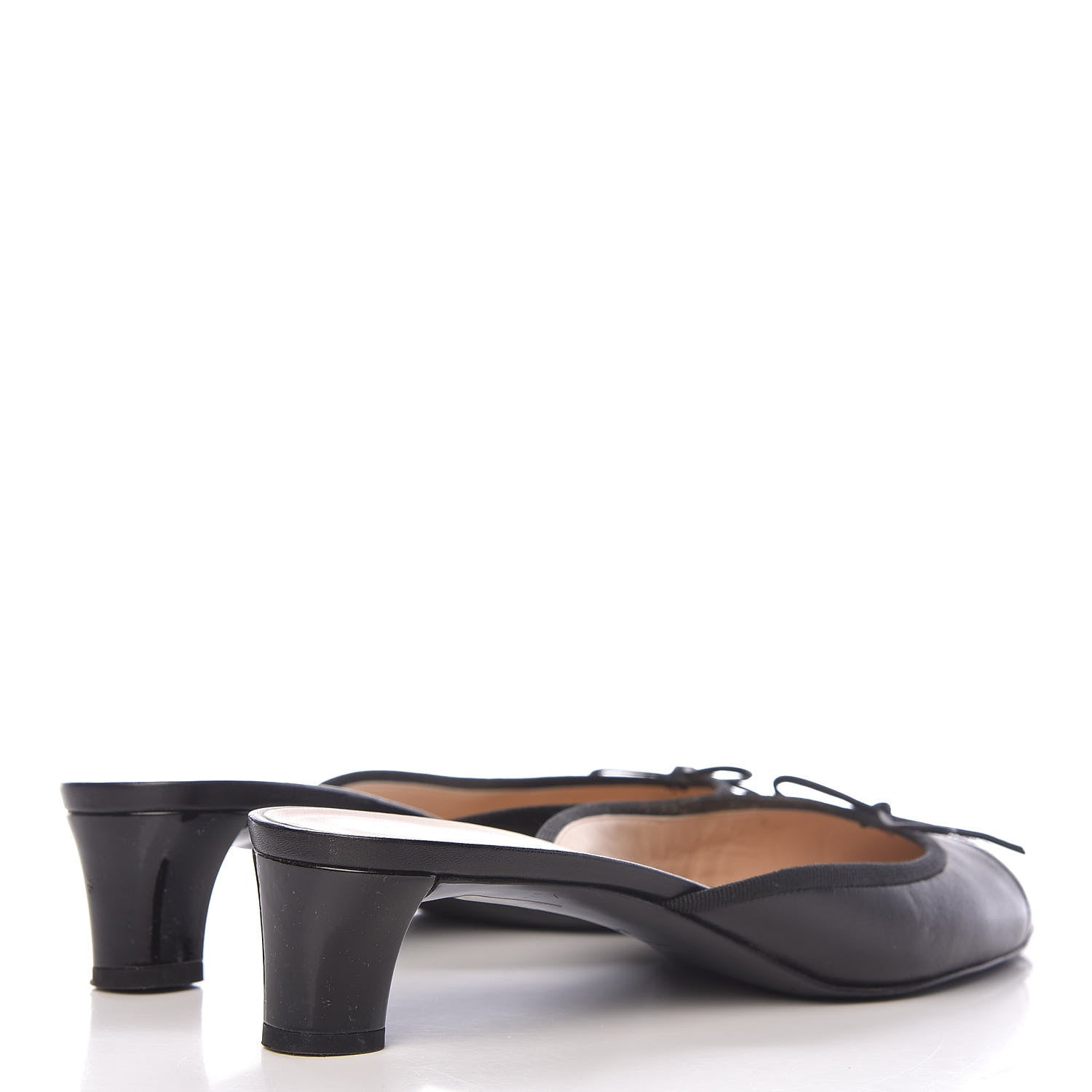 Chanel Patent Lambskin Cap Toe CC Mules 41 Black 4 of 12