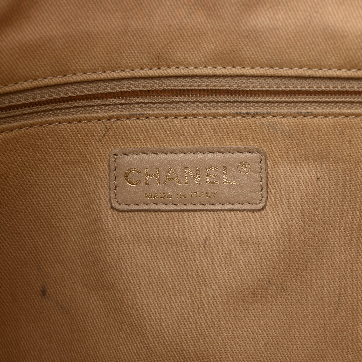 Chanel Metallic Calfskin Perforated Tote Light Gold 6 of 11