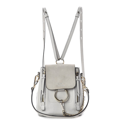 Chloe Suede Calfskin Mini Faye Backpack Airy Grey 1 of 10