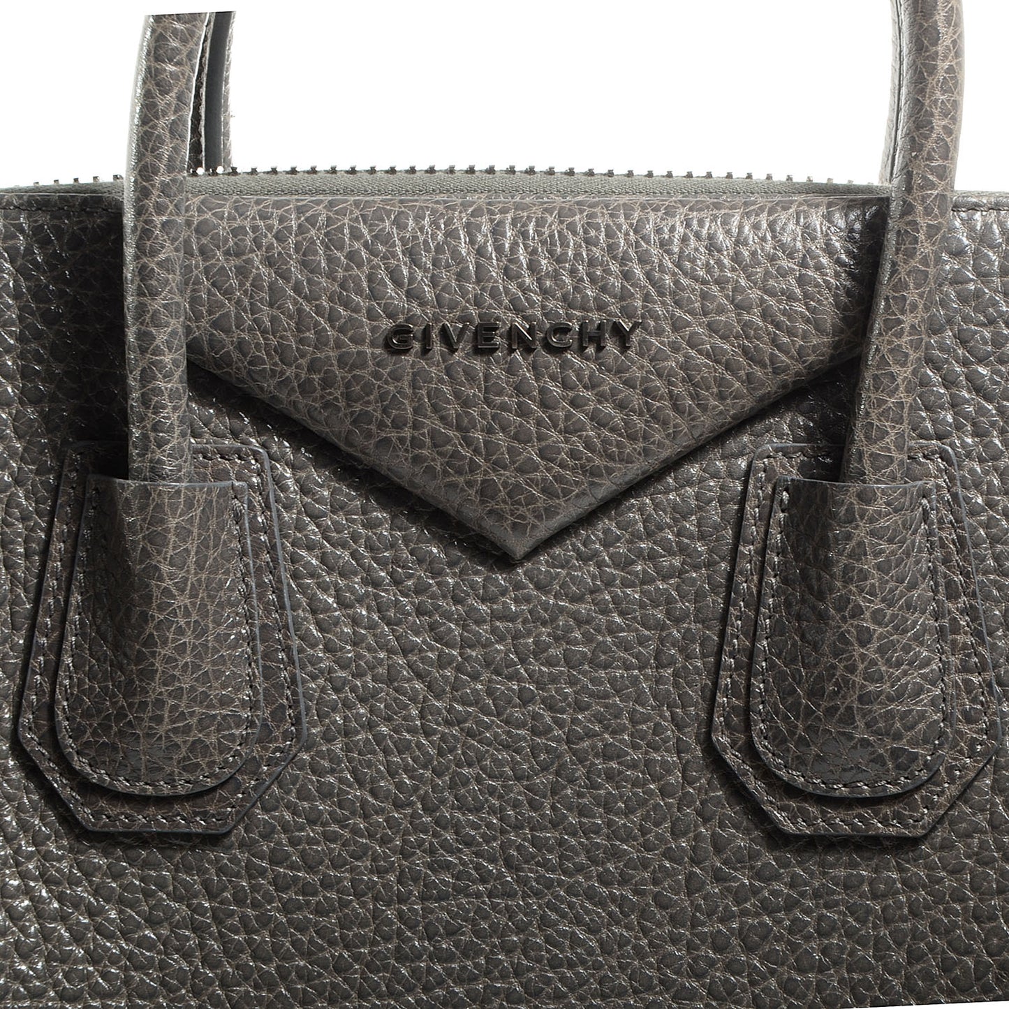 Pebbled Calfskin Medium Antigona Grey