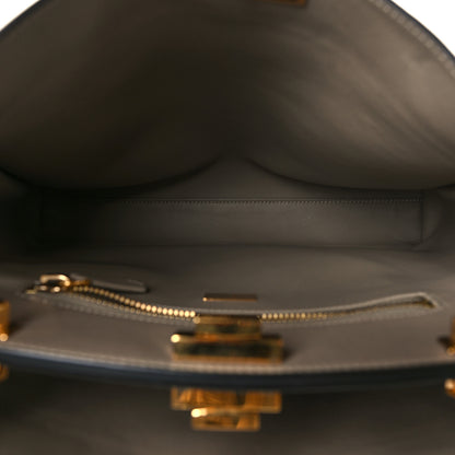 Fendi Vitello Tahiti Burro Large Peekaboo Iconic Essentially Satchel Black Corda 5 of 10