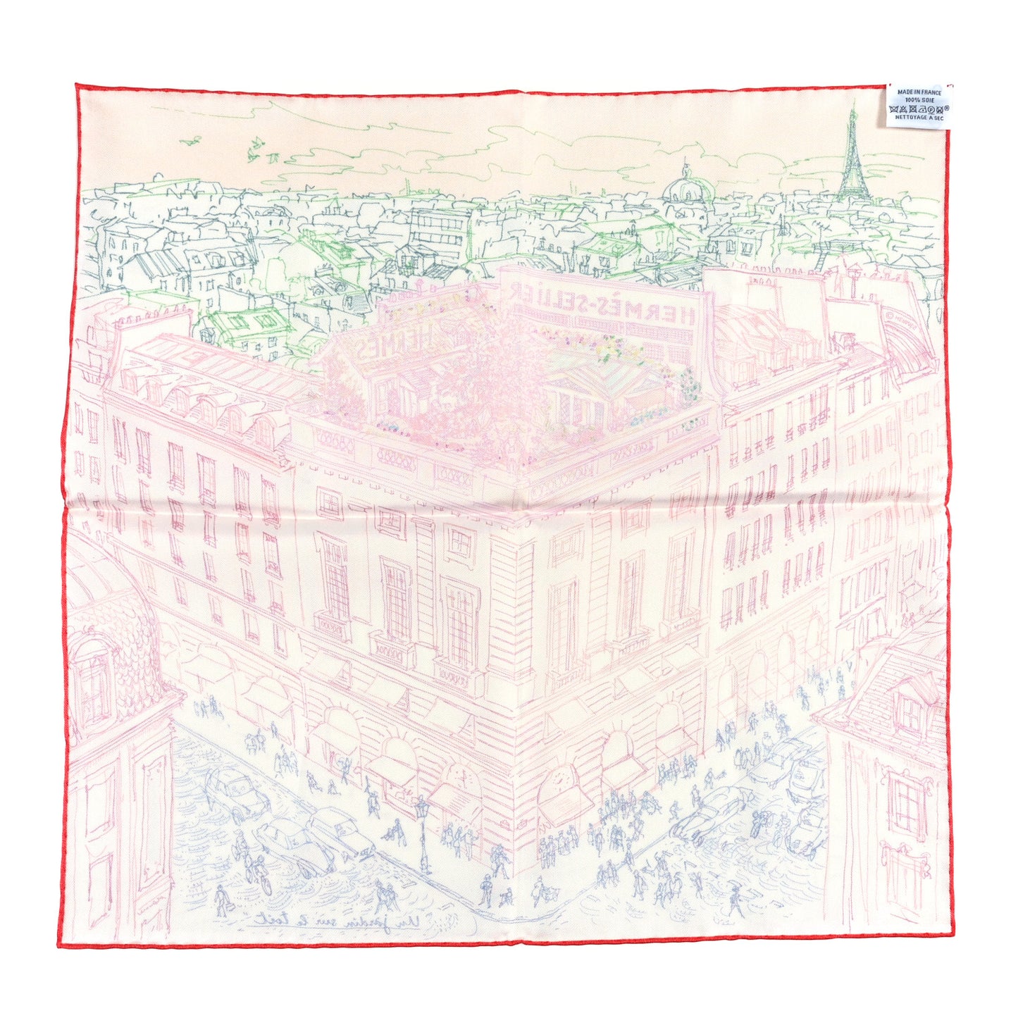 Silk Un Jardin Sur Le Toit Pocket Square Creme Rogue Multicolor