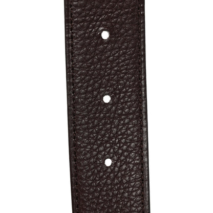 Hermes Box Togo Reversible 32mm H Belt 95 38 Black Chocolate 4 of 4