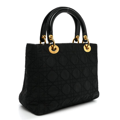 Christian Dior Nylon Cannage Medium Lady Dior Black 3 of 11