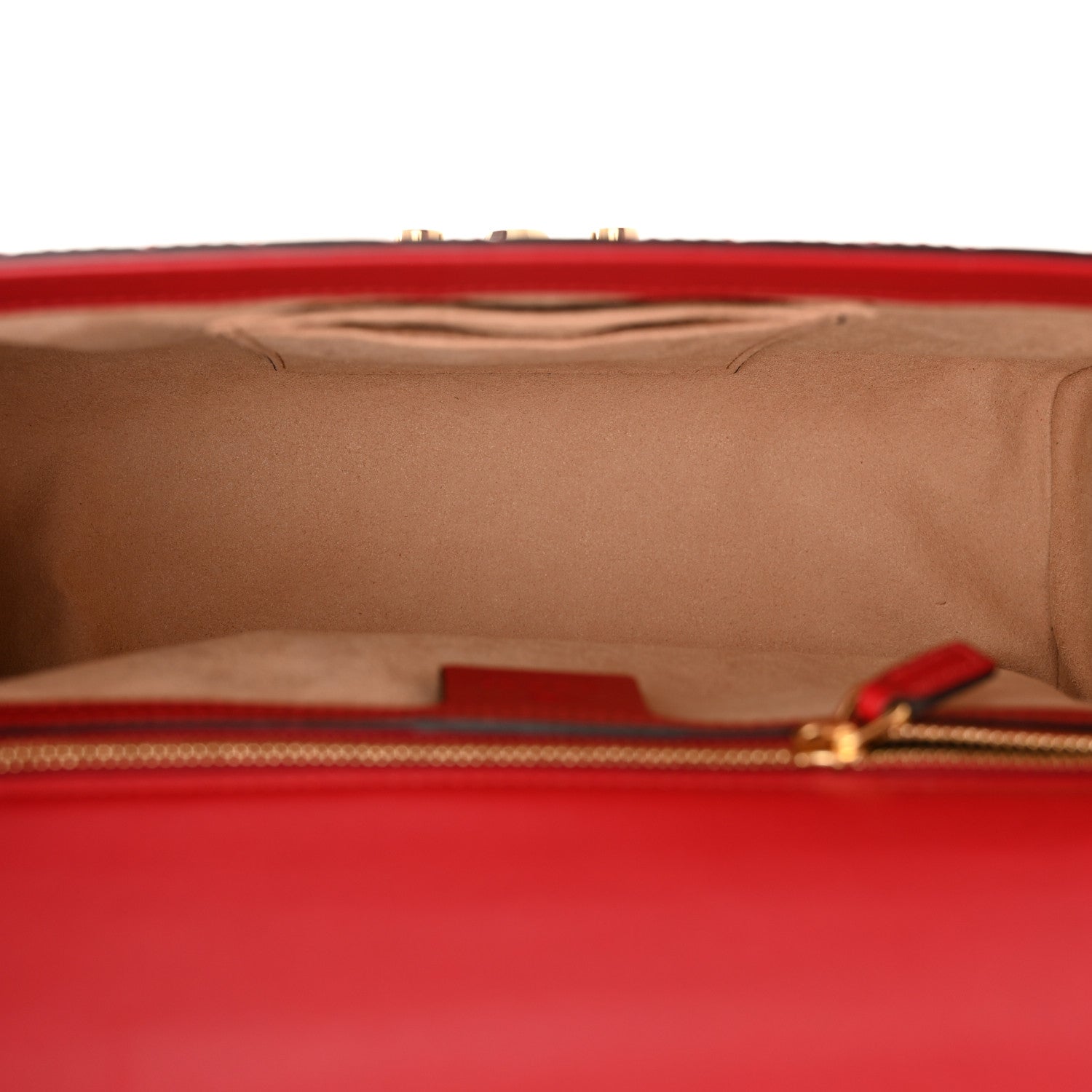Gucci Guccissima Medium Padlock Shoulder Bag Hibiscus Red 5 of 13