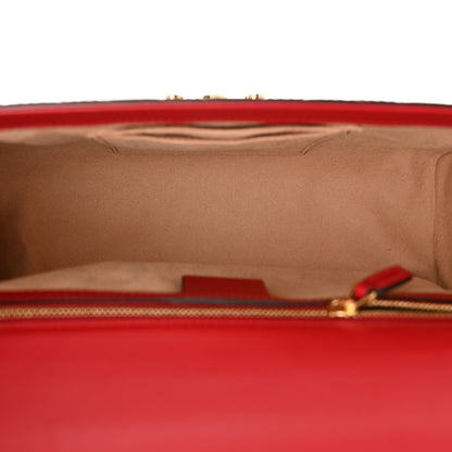 Gucci Guccissima Medium Padlock Shoulder Bag Hibiscus Red 5 of 13