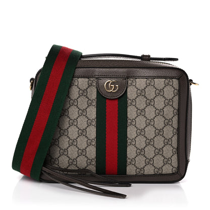 Gucci GG Supreme Web Small Ophidia Top Handle Shoulder Bag Brown 1 of 13