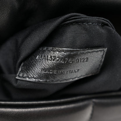 Saint Laurent Lambskin Quilted Monogram Monochrome Small Loulou Puffer Chain Satchel Black 7 of 10