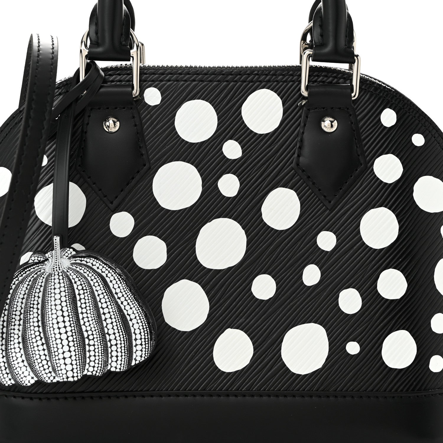 Louis Vuitton X YK Epi Alma BB Black White 7 of 9