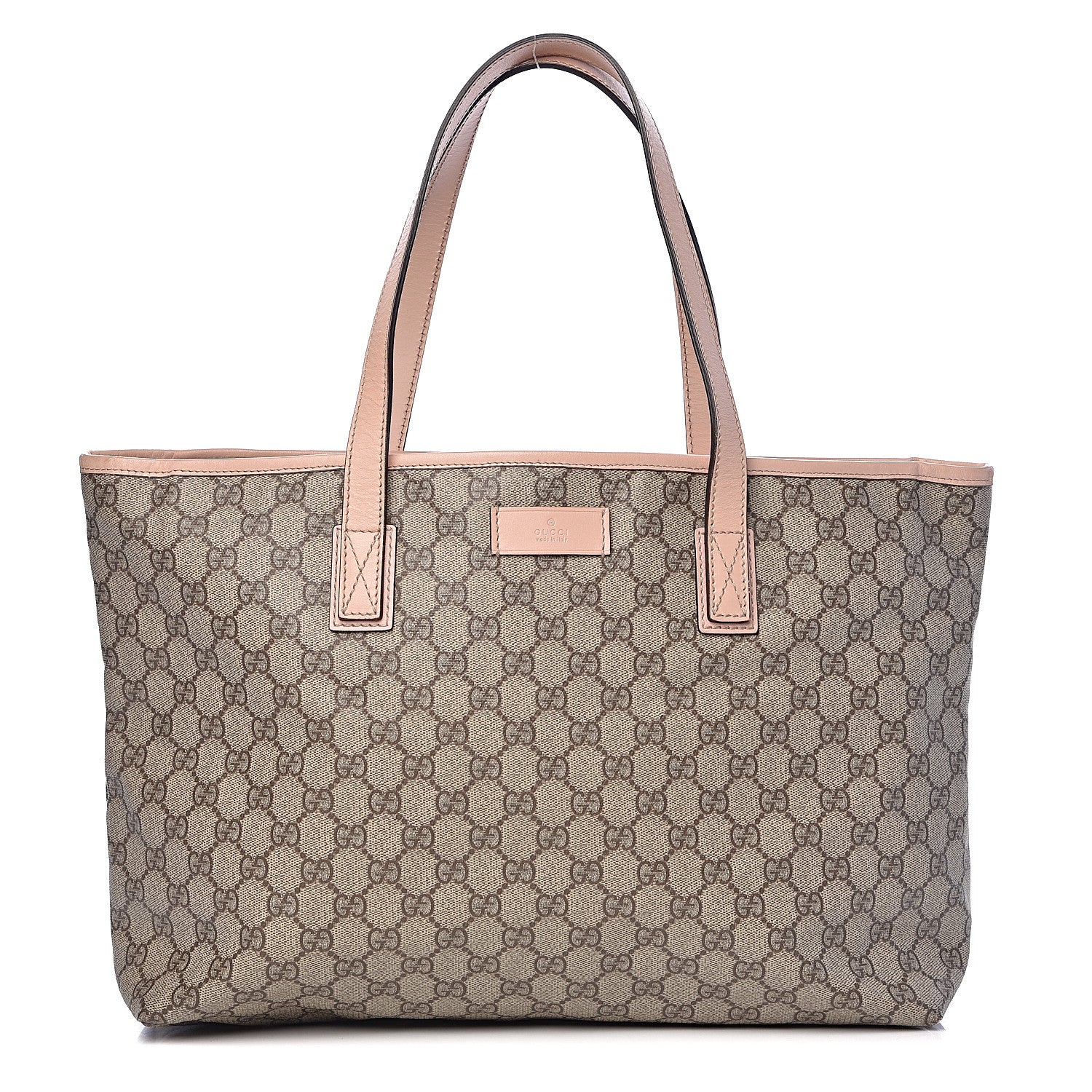 Gucci GG Supreme Monogram Medium Zippered Shopping Tote Pink 1 of 10
