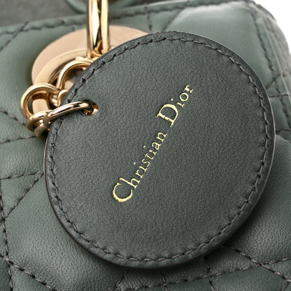 Christian Dior Lambskin Cannage Gradient Small My ABCDior Lady Dior Grey 11 of 12