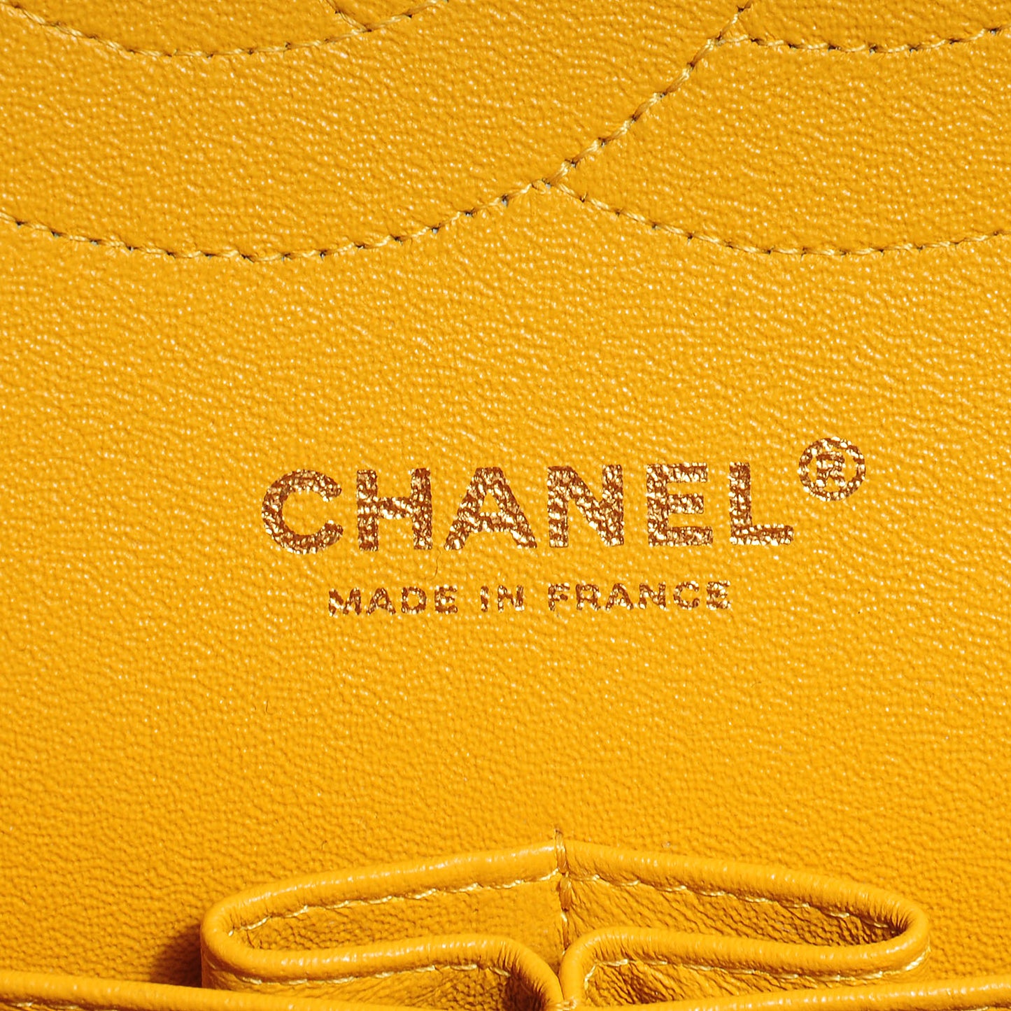 Lambskin Jumbo Double Flap Yellow