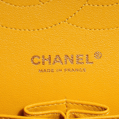 Chanel Lambskin Jumbo Double Flap Yellow 7 of 10