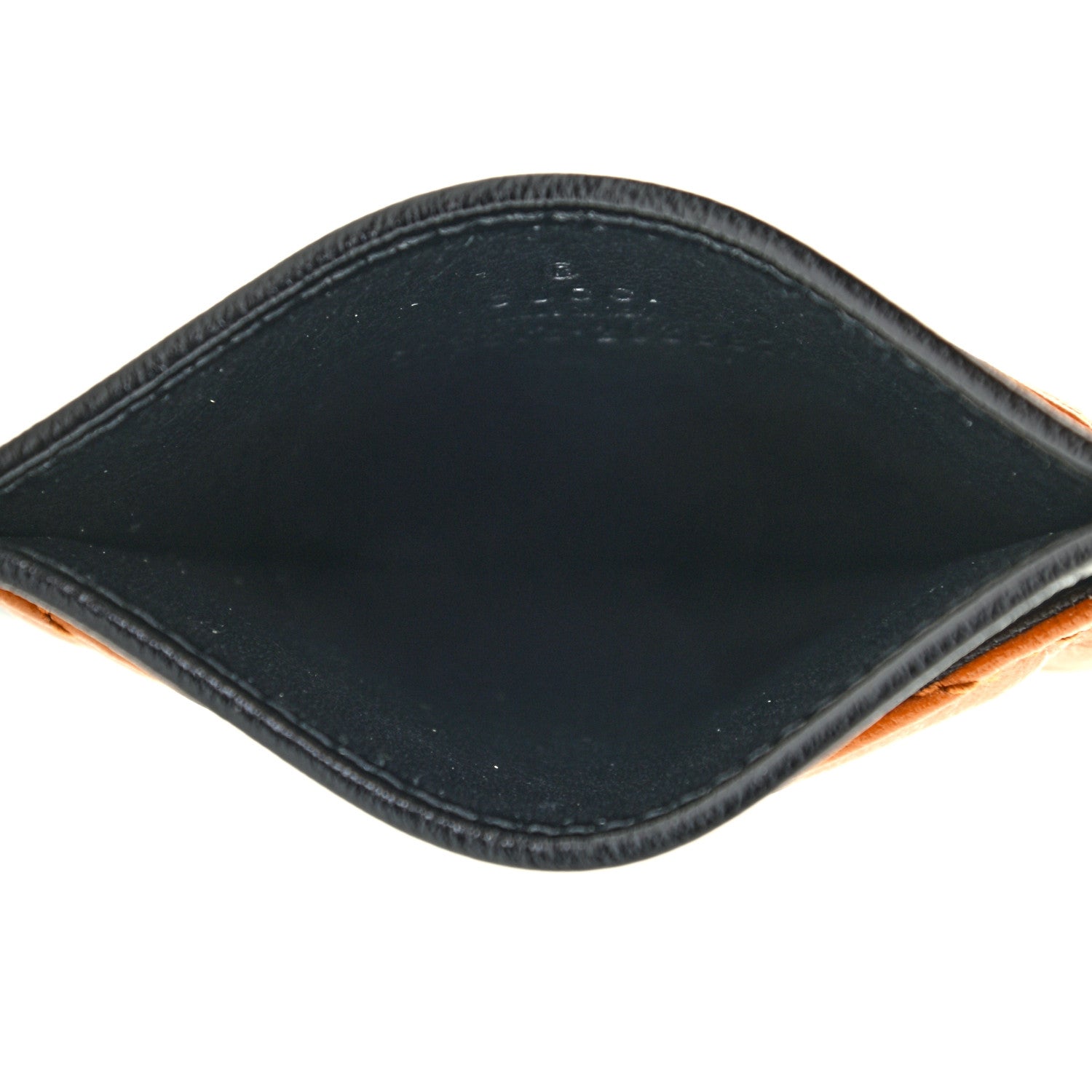 Gucci Vintage Effect Calfskin Matelasse Diagonal Torchon GG Marmont Card Holder Cognac Black 5 of 6