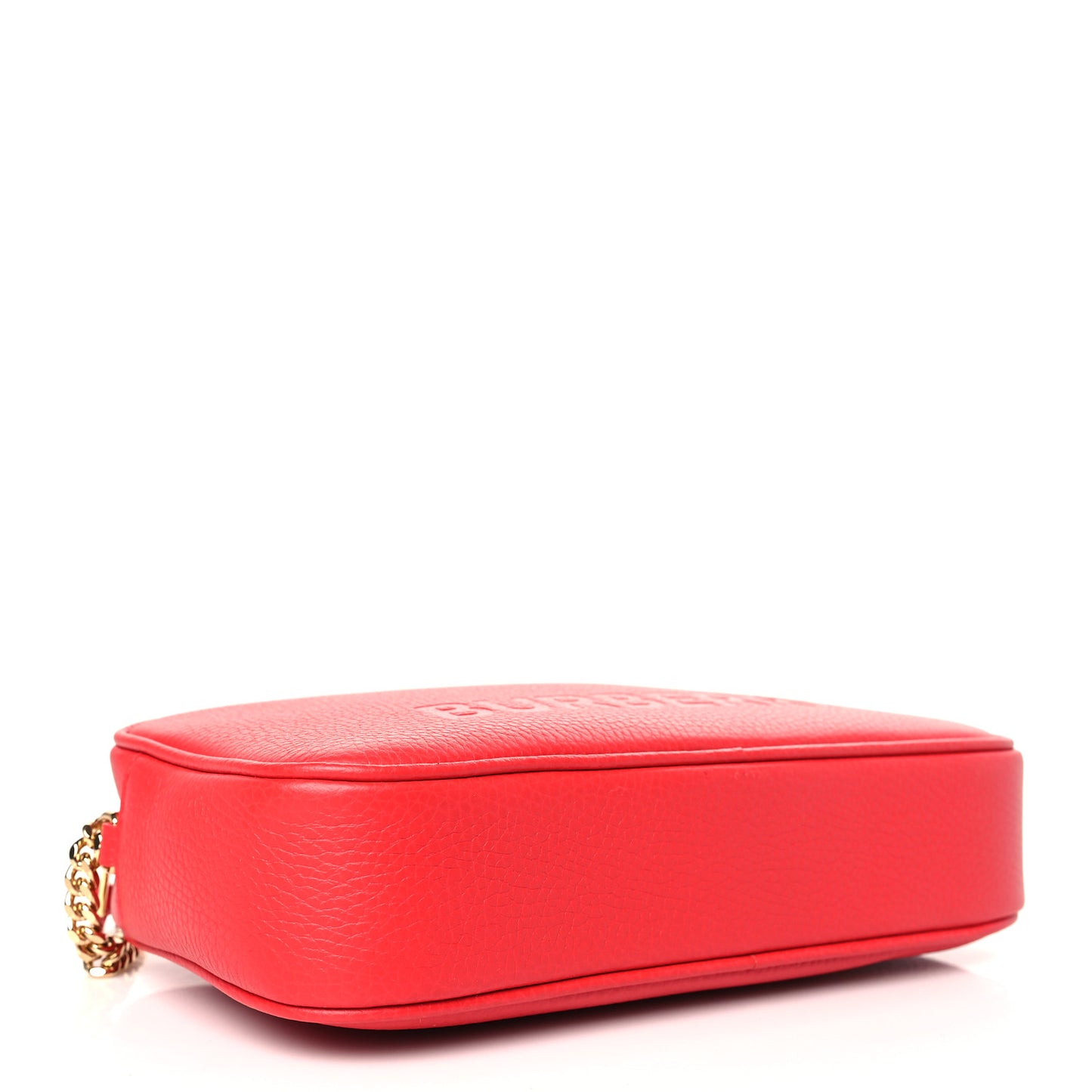 Calfskin Monogram Embossed Elongated Camera Bag Red