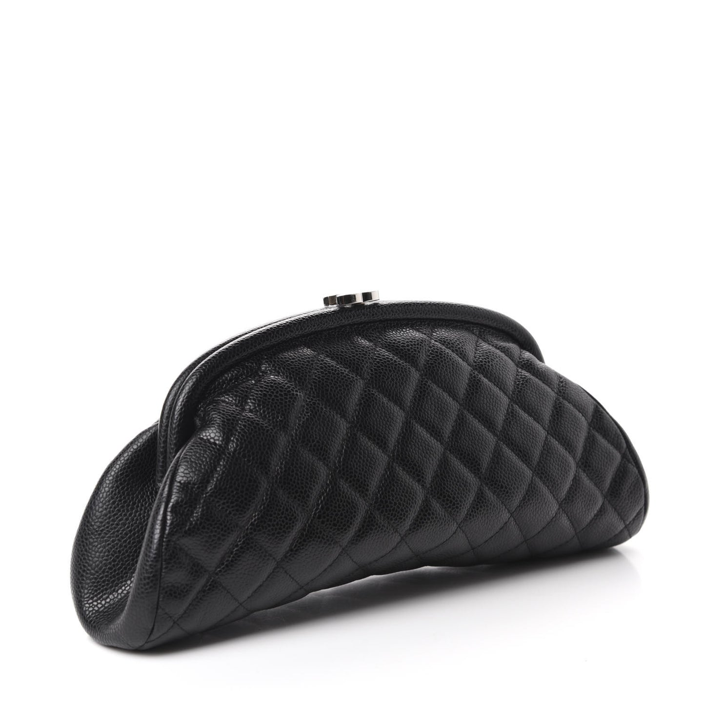 Caviar Quilted Timeless Clutch Black