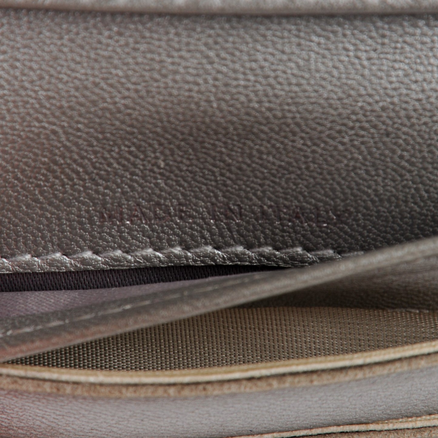 Lambskin Camellia Embossed French Wallet Blue