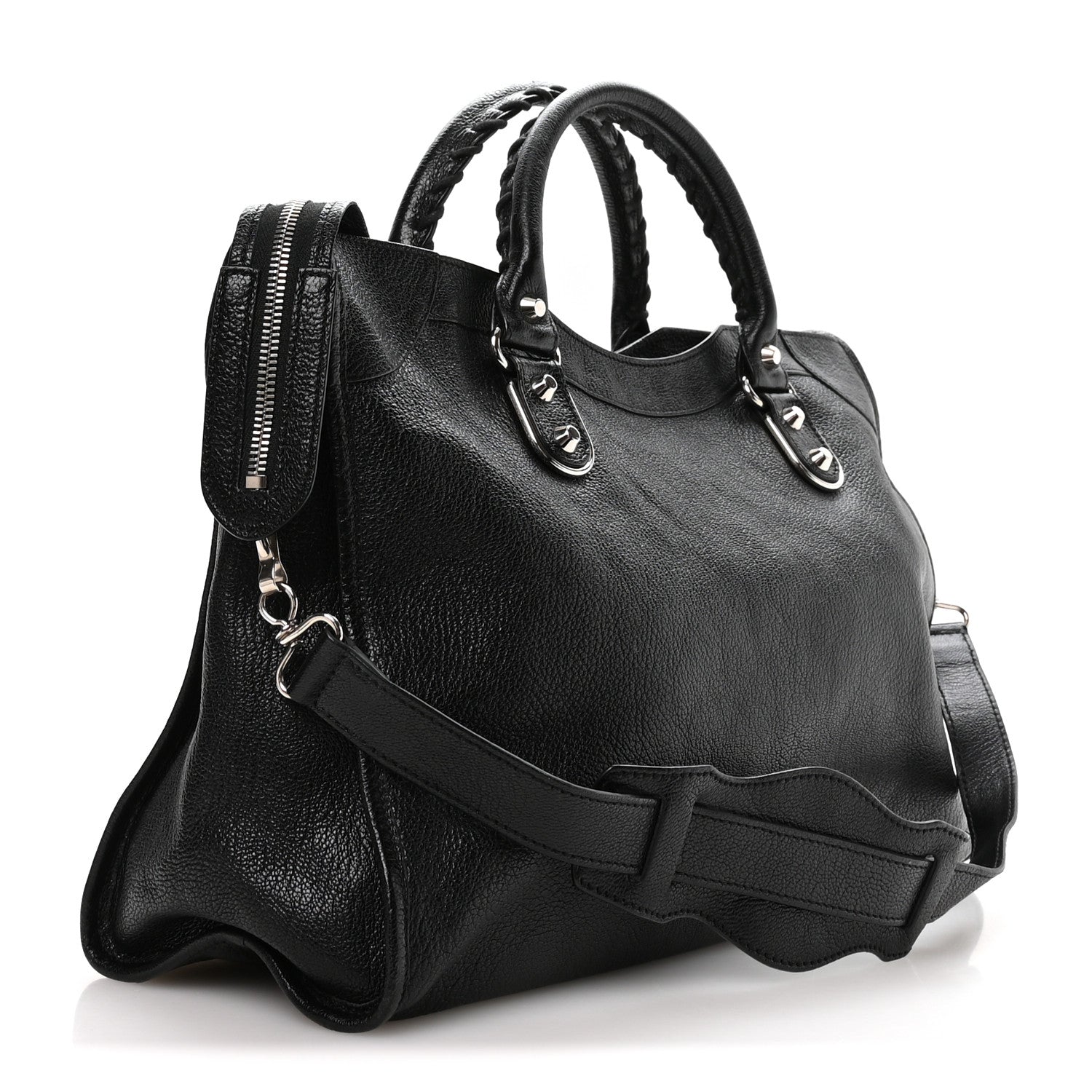 Balenciaga Chevre Silver Metallic Edge Hardware City Black 3 of 11