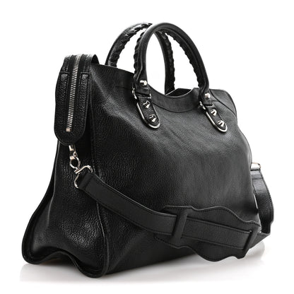 Balenciaga Chevre Silver Metallic Edge Hardware City Black 3 of 11