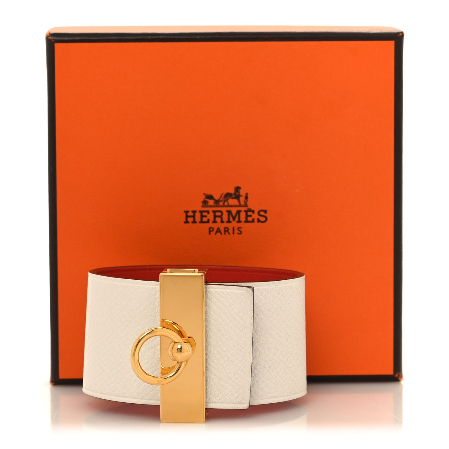 Epsom Swift Illusion Bracelet PM Craie Capucine