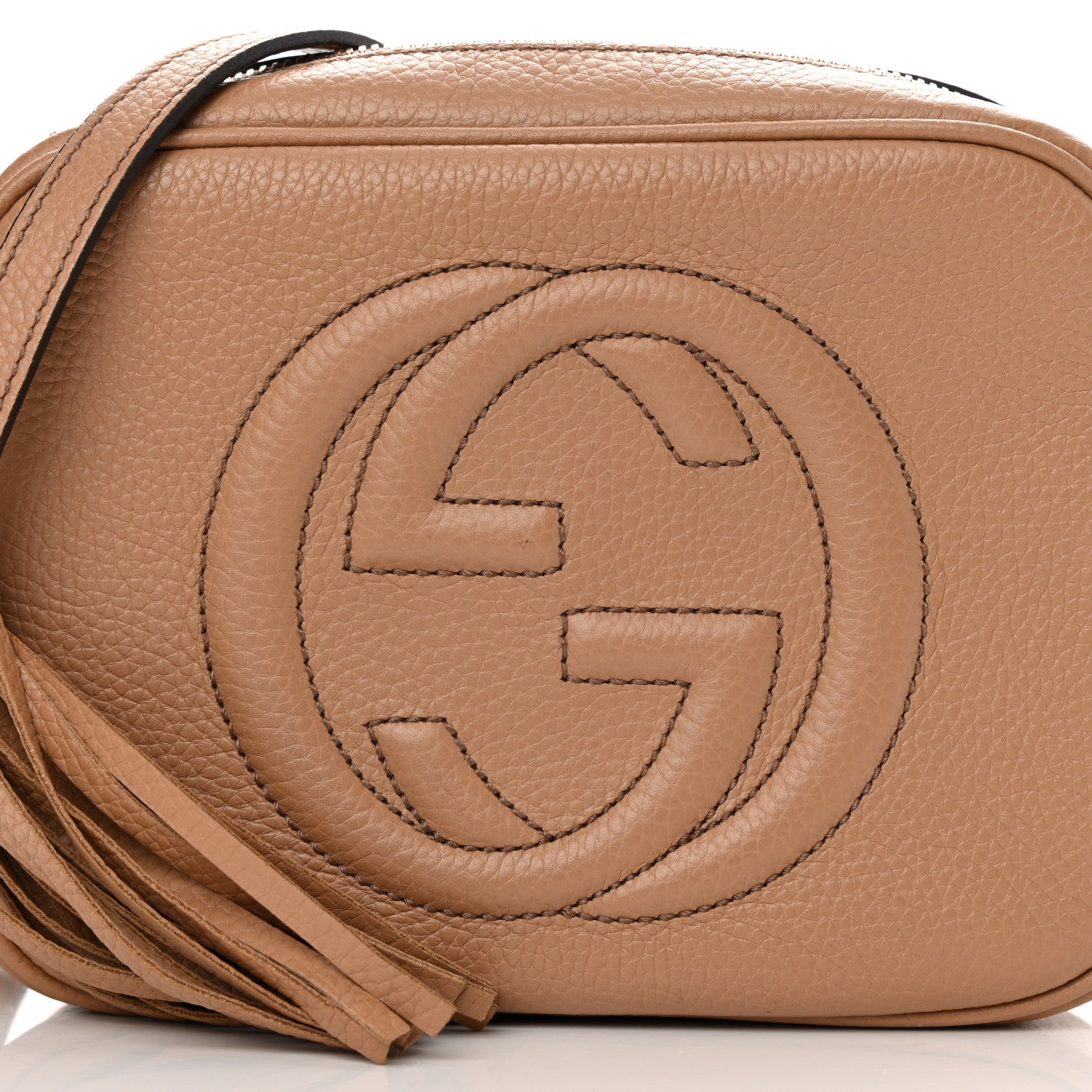 Gucci Pebbled Calfskin Small Soho Disco Bag Camelia 8 of 14