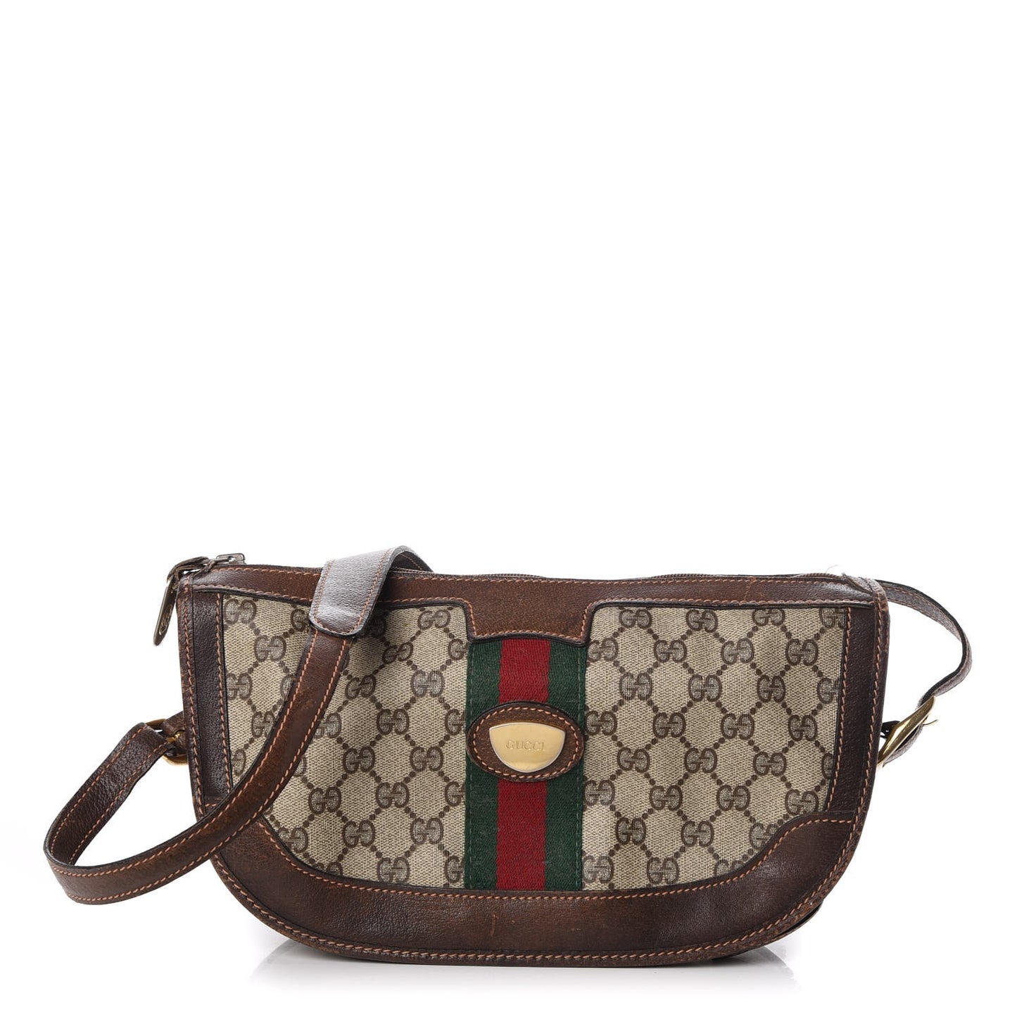 Monogram Web Shoulder Bag Dark Brown