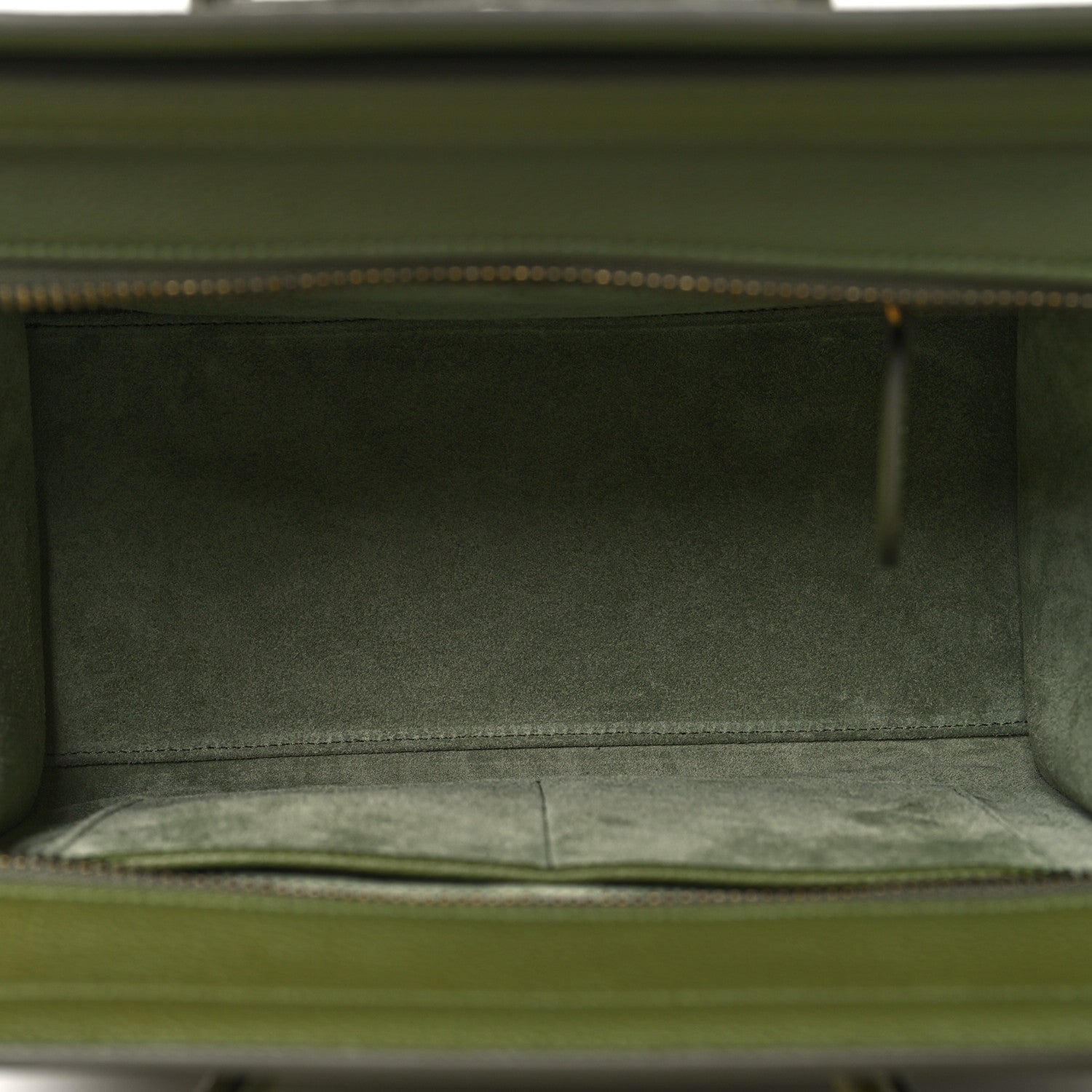 Celine Drummed Calfskin Micro Luggage Light Khaki 5 of 11