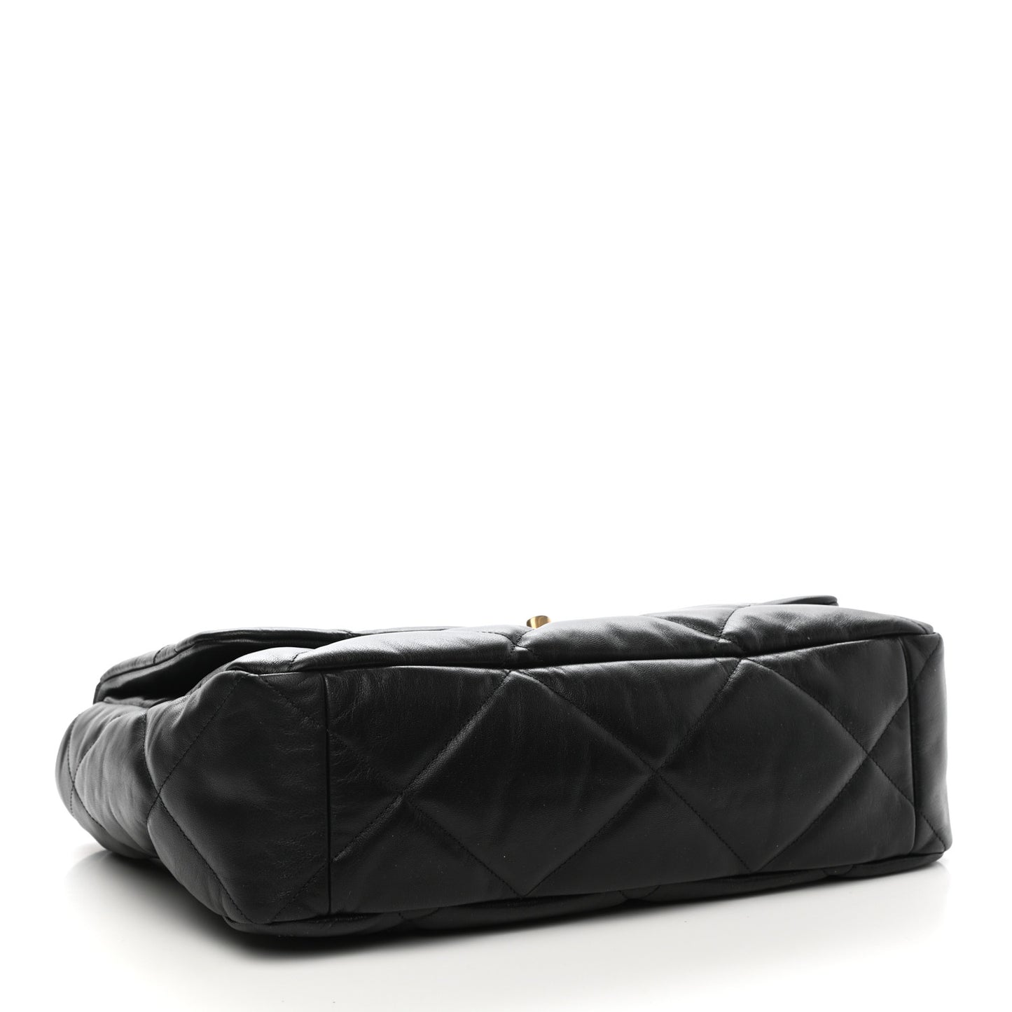 Goatskin Quilted Maxi Chanel 19 Flap Black