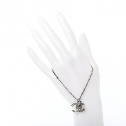 Chanel Metal Pearl Crystal Baguette CC Star Bracelet Silver 2 of 5