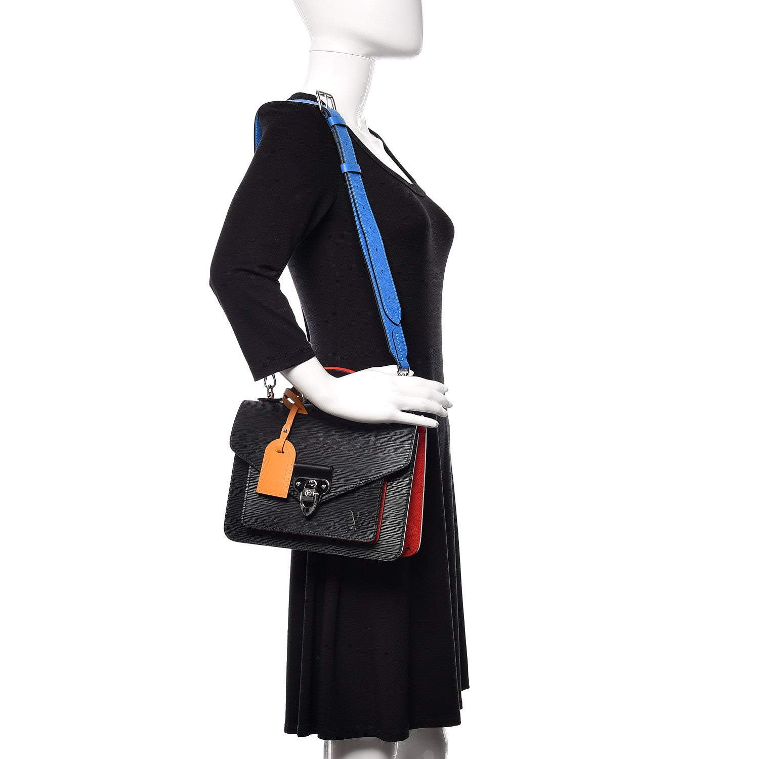 Louis Vuitton Epi Neo Monceau Black Coquelicot Blue Roi Safran 2 of 8