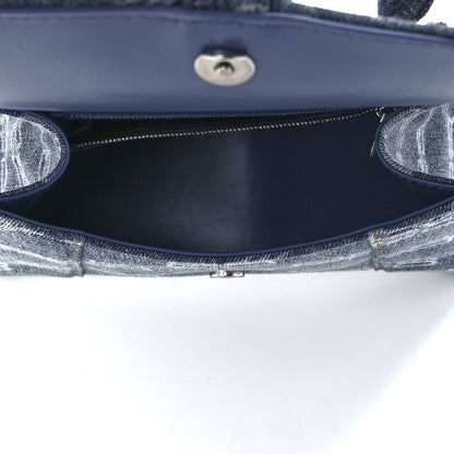 Balenciaga Denim BB Monogram Small Hourglass Top Handle Bag Blue 5 of 11