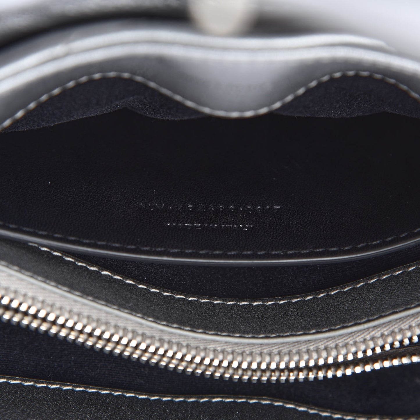 Metallic Calfskin Y Quilted Monogram Small Loulou Chain Satchel Silver