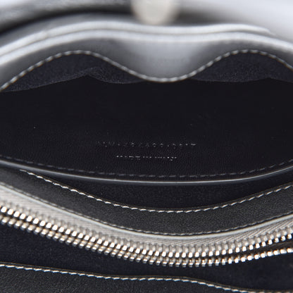 Saint Laurent Metallic Calfskin Y Quilted Monogram Small Loulou Chain Satchel Silver 9 of 10