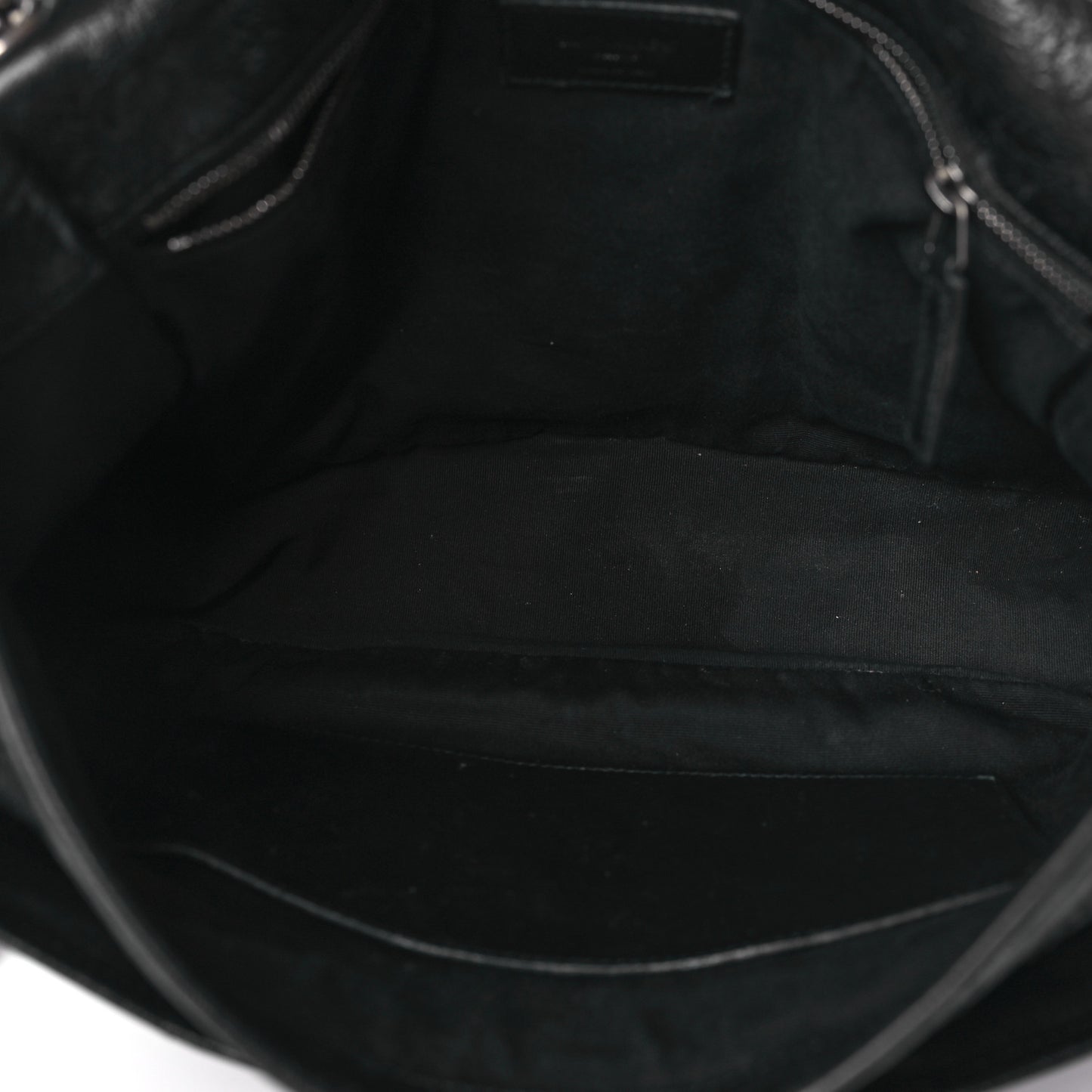 Crinkled Calfskin Matelasse Monogram Large Niki Chain Satchel Black