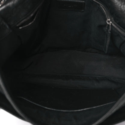 Saint Laurent Crinkled Calfskin Matelasse Monogram Large Niki Chain Satchel Black 5 of 9
