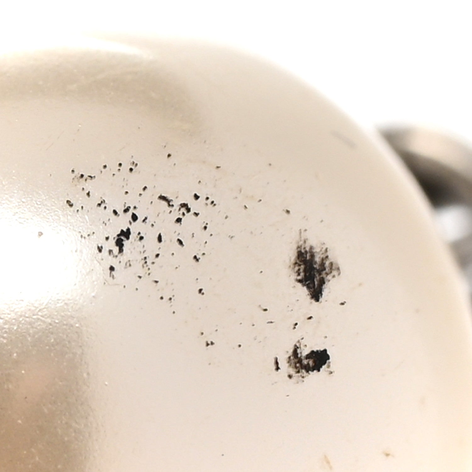 Chanel Crystal Pearl Star CC Short Necklace Silver 9 of 9