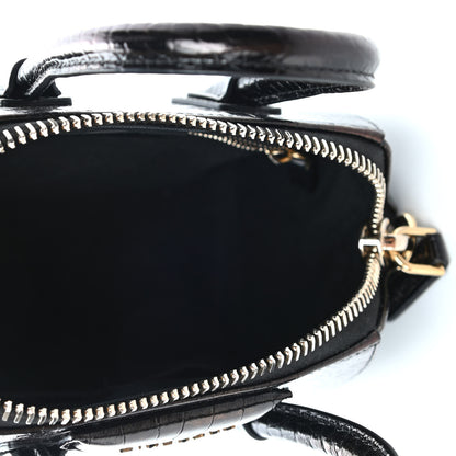 Givenchy Calfskin Crocodile Embossed Mini Antigona Black 4 of 4