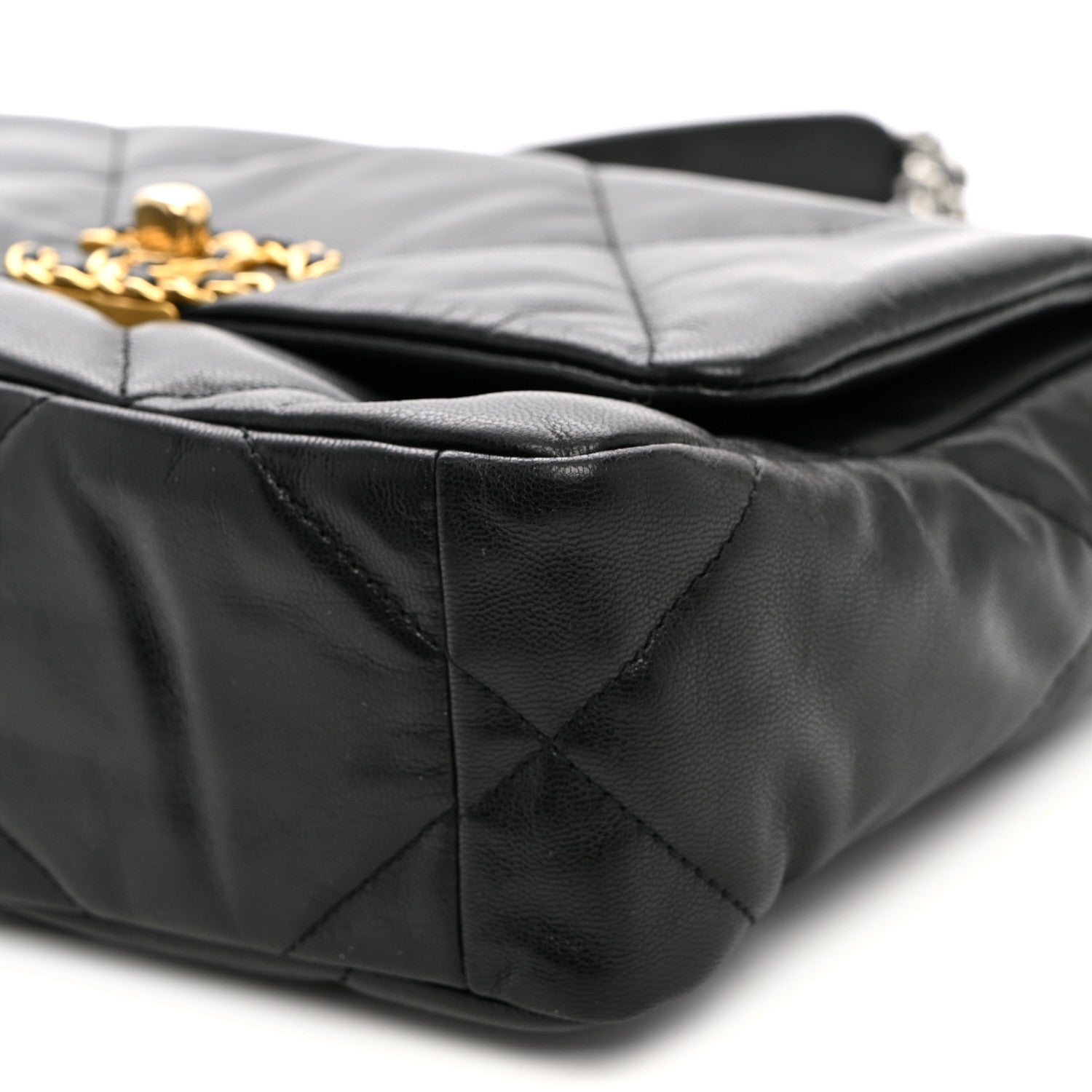 Chanel Goatskin Quilted Medium Chanel 19 Flap Black 10 of 10