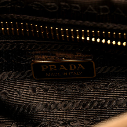 Prada Suede Triangle Medium Bonnie Shoulder Bag Cacao 5 of 9