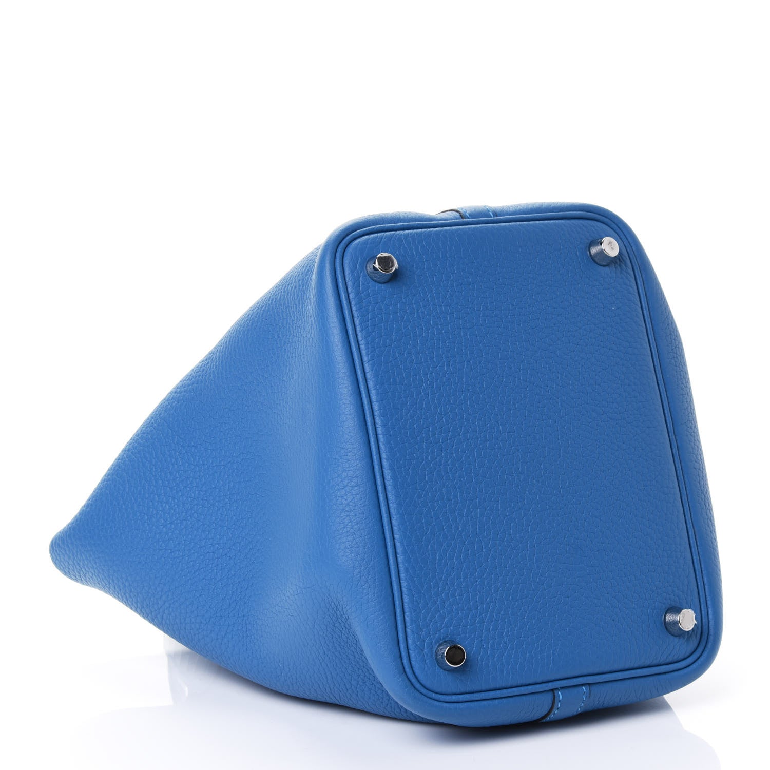 Hermes Taurillon Clemence Matte Alligator Picotin Lock Touch 18 PM Bleu Zellige 3 of 4