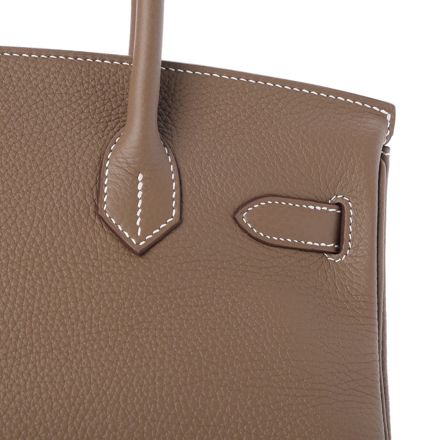 Hermes Taurillon Clemence Birkin 30 Etoupe 15 of 34