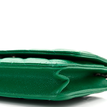 Chanel Caviar Quilted Wallet On Chain WOC Green 11 of 12
