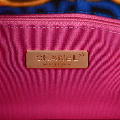 Chanel Fabric Quilted Medium Chanel 19 Flap Black Multicolor 6 of 11