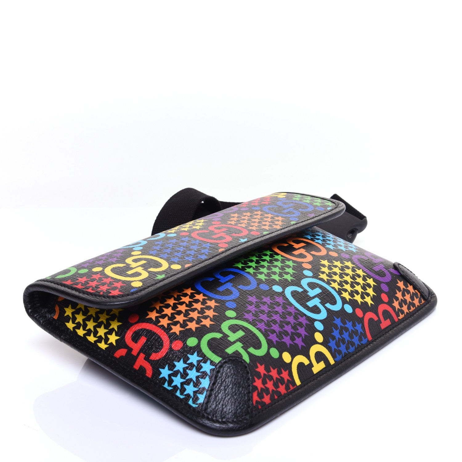 Gucci GG Supreme Monogram Psychedelic Slim Belt Bag Black 4 of 10