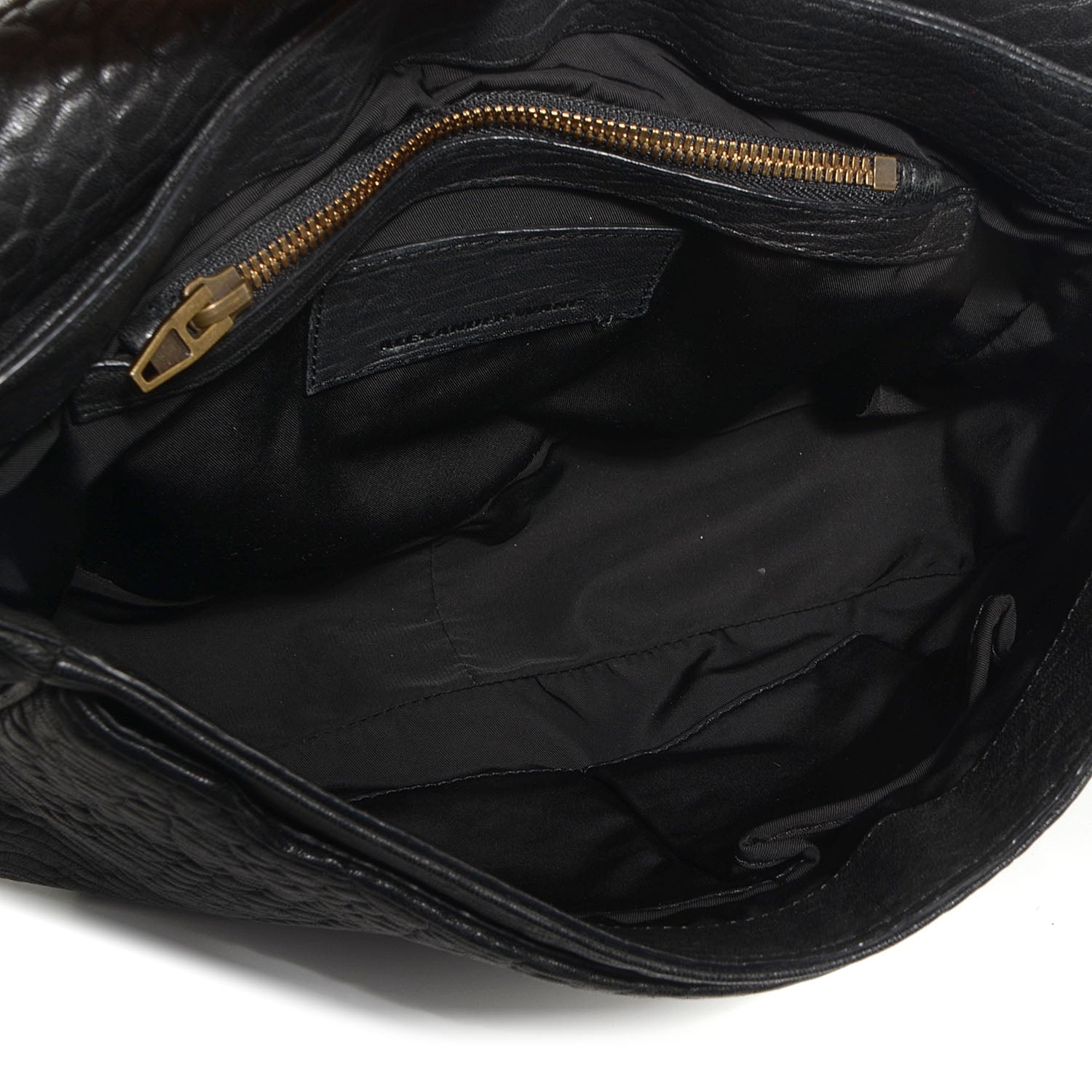 Alexander Wang Pebbled Lambskin Lia Sling Black with Antique Brass Hardware 5 of 6