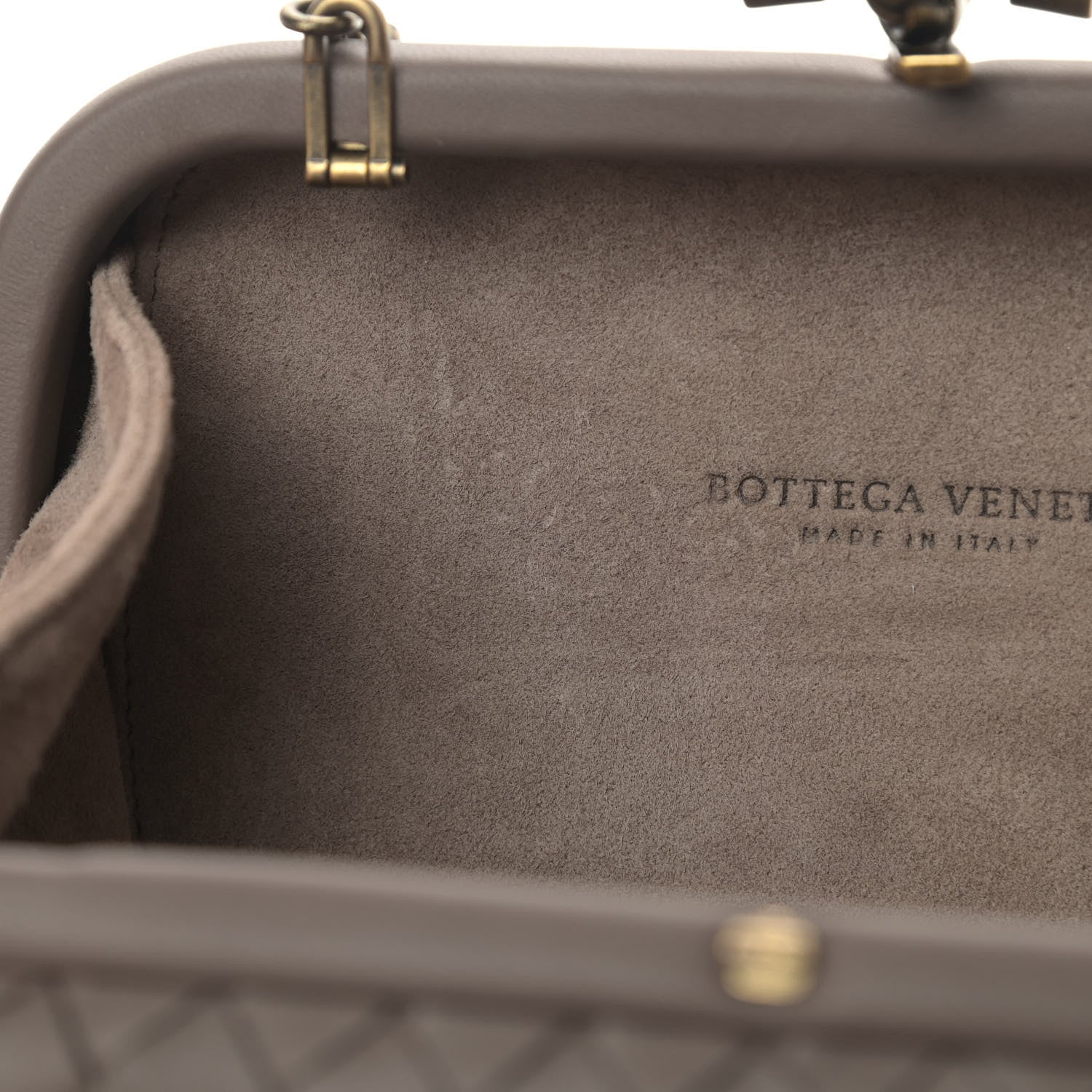 Bottega Veneta Nappa Intrecciato Chain Knot Clutch Steel 5 of 5